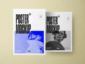 realistic posters mockup