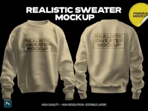 realistic sweater mockup