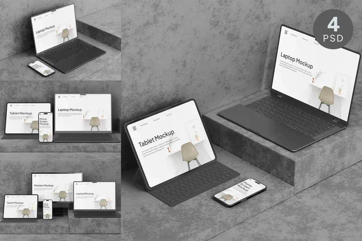 Responsive Devices Screen Mockup