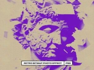 retro bitmap photo effect