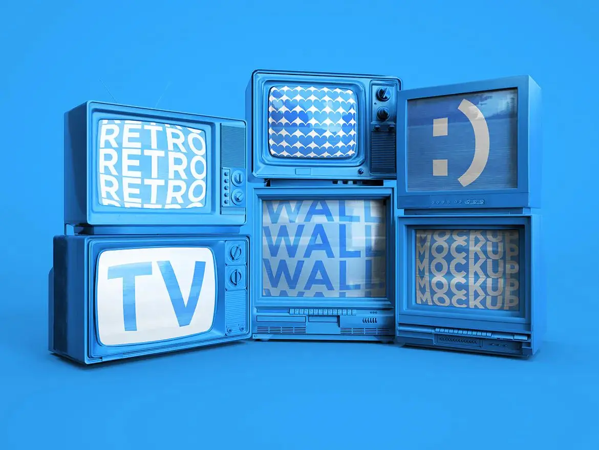 Retro Tv Wall Mockups