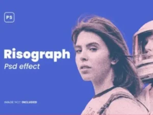 risograph photo effect