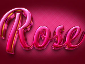 rose 3d editable text effect