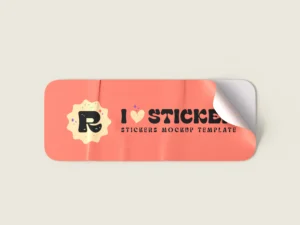 round sticker psd mockups pack 5