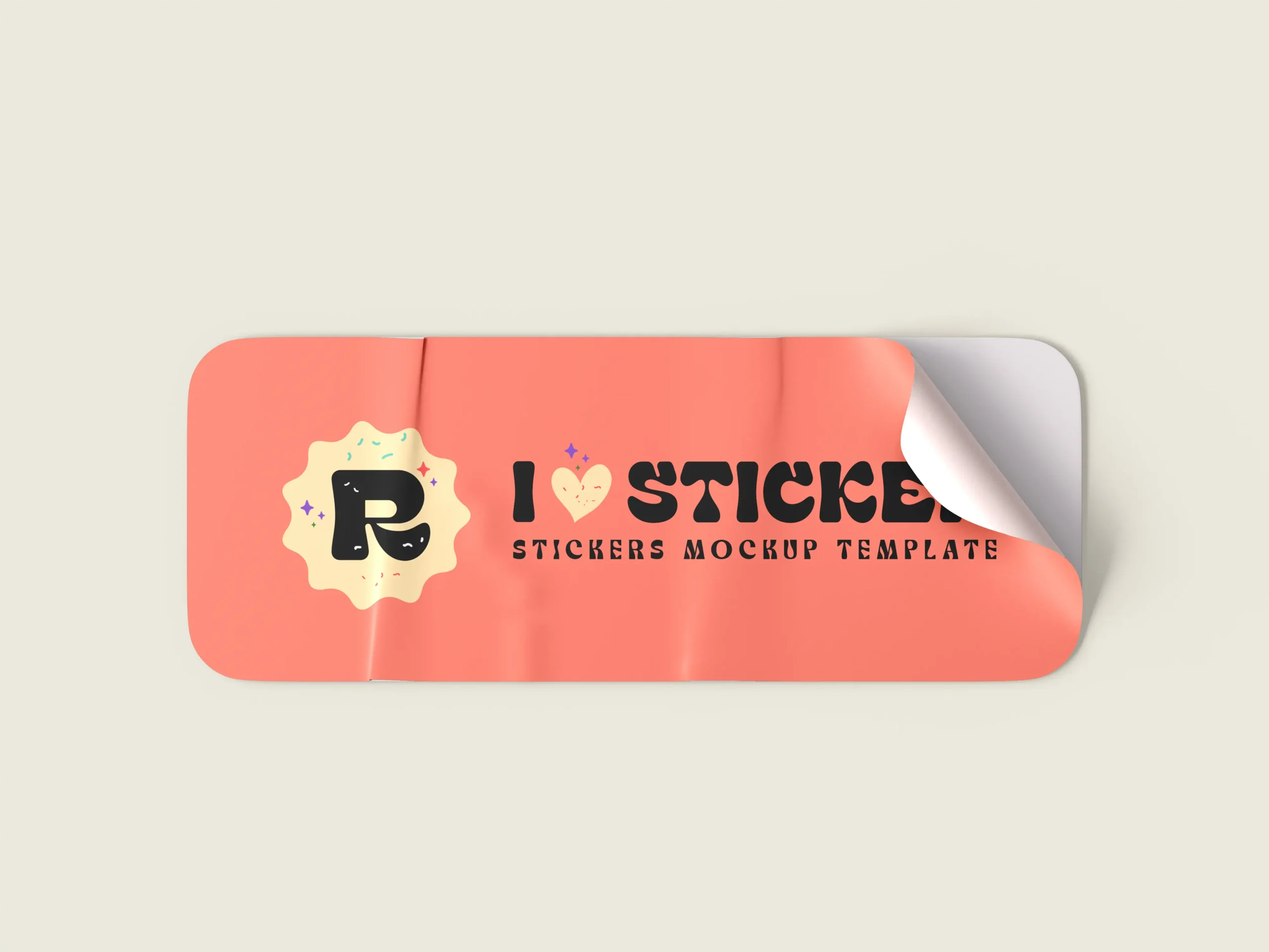 Round Sticker Psd Mockups Pack