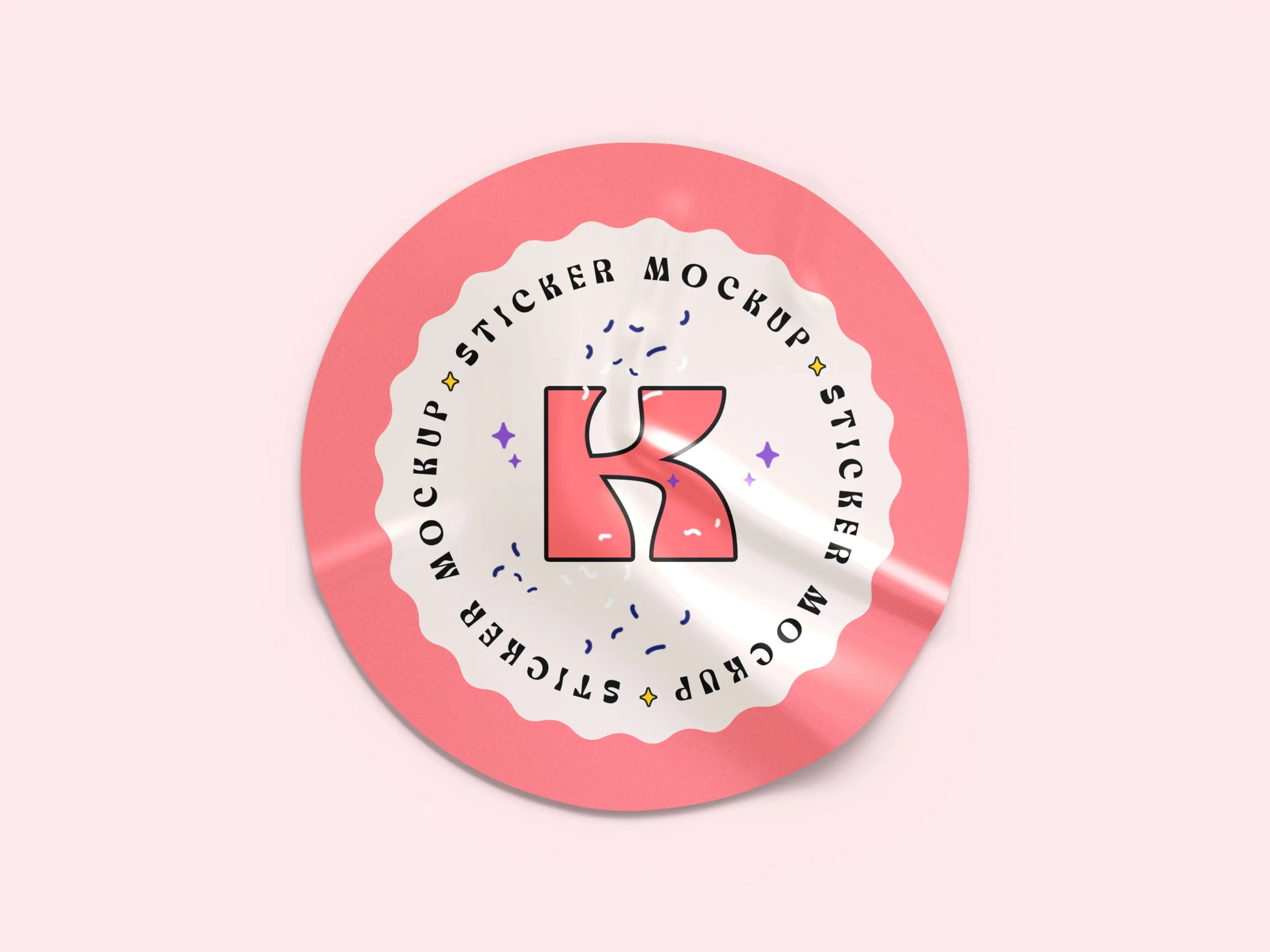 Round Variety Stickers Mockup Collection