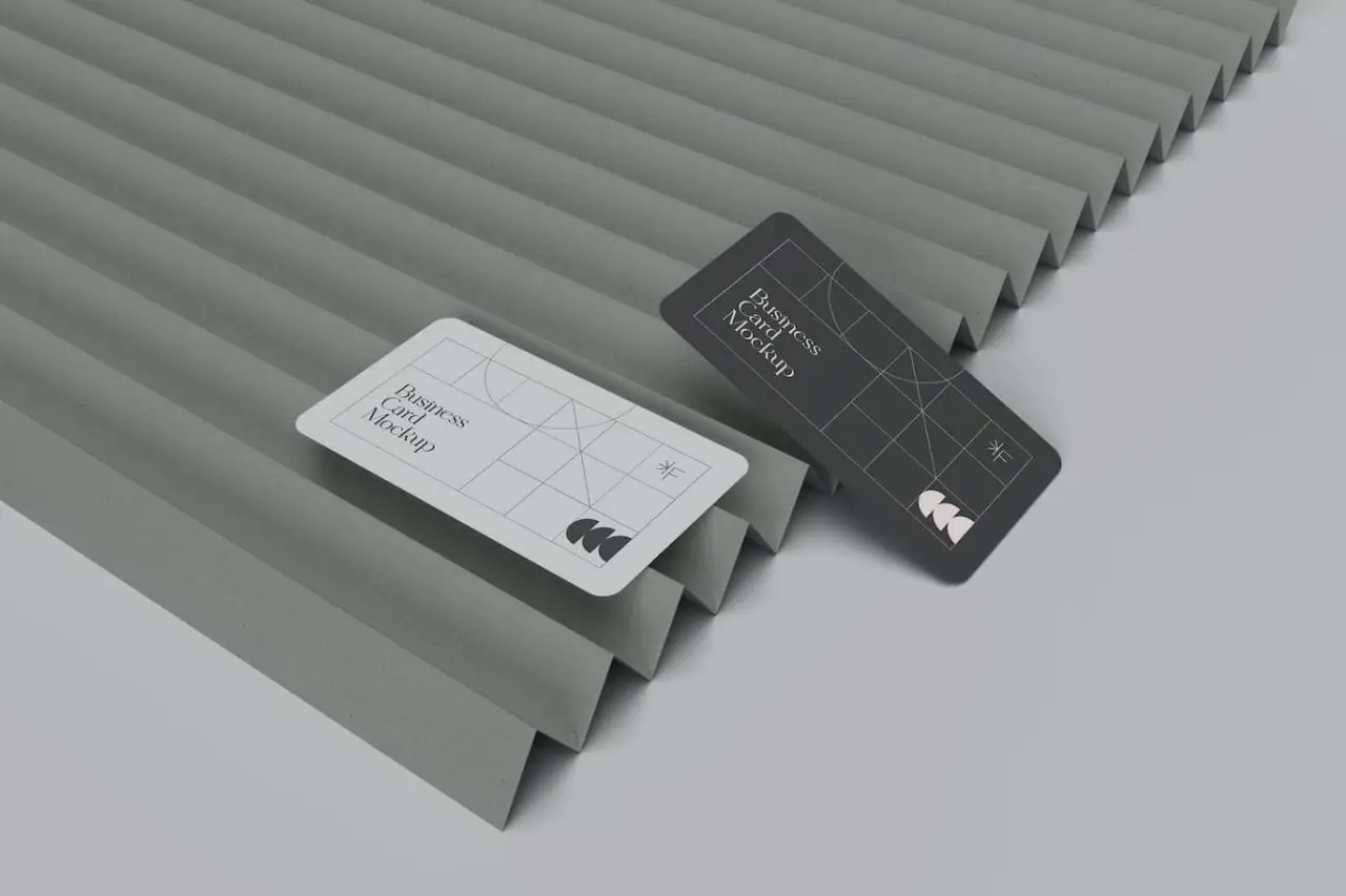 Rounded Business Card Mockup