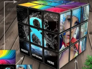 rubiks cube mockup pack 2