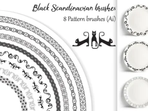 scandinavian pattern brushes 5