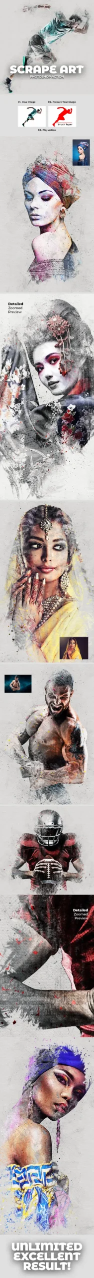 Scrape Art Photoshop Action
