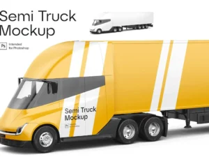 semi truck mockup