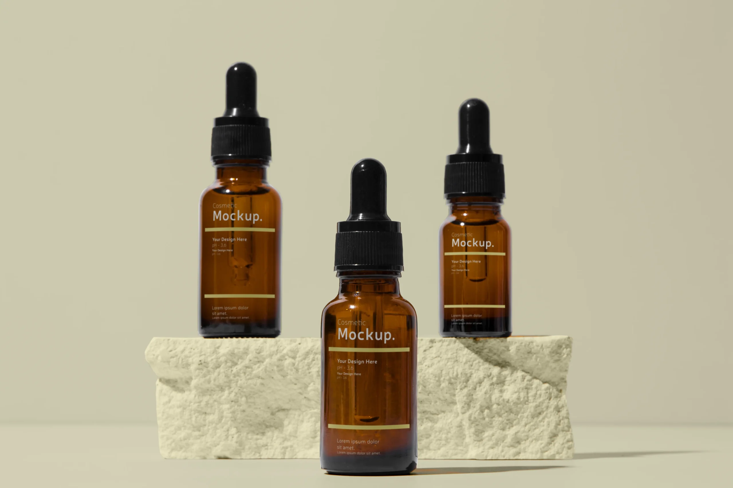 Serum Containers With Rock