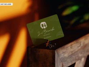 set of business card with rounded corner on clip mockup 1