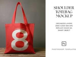 shoulder totebag mockup