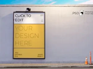 sidewalk billboard mockup