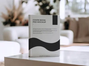 simple book cover psd mockup