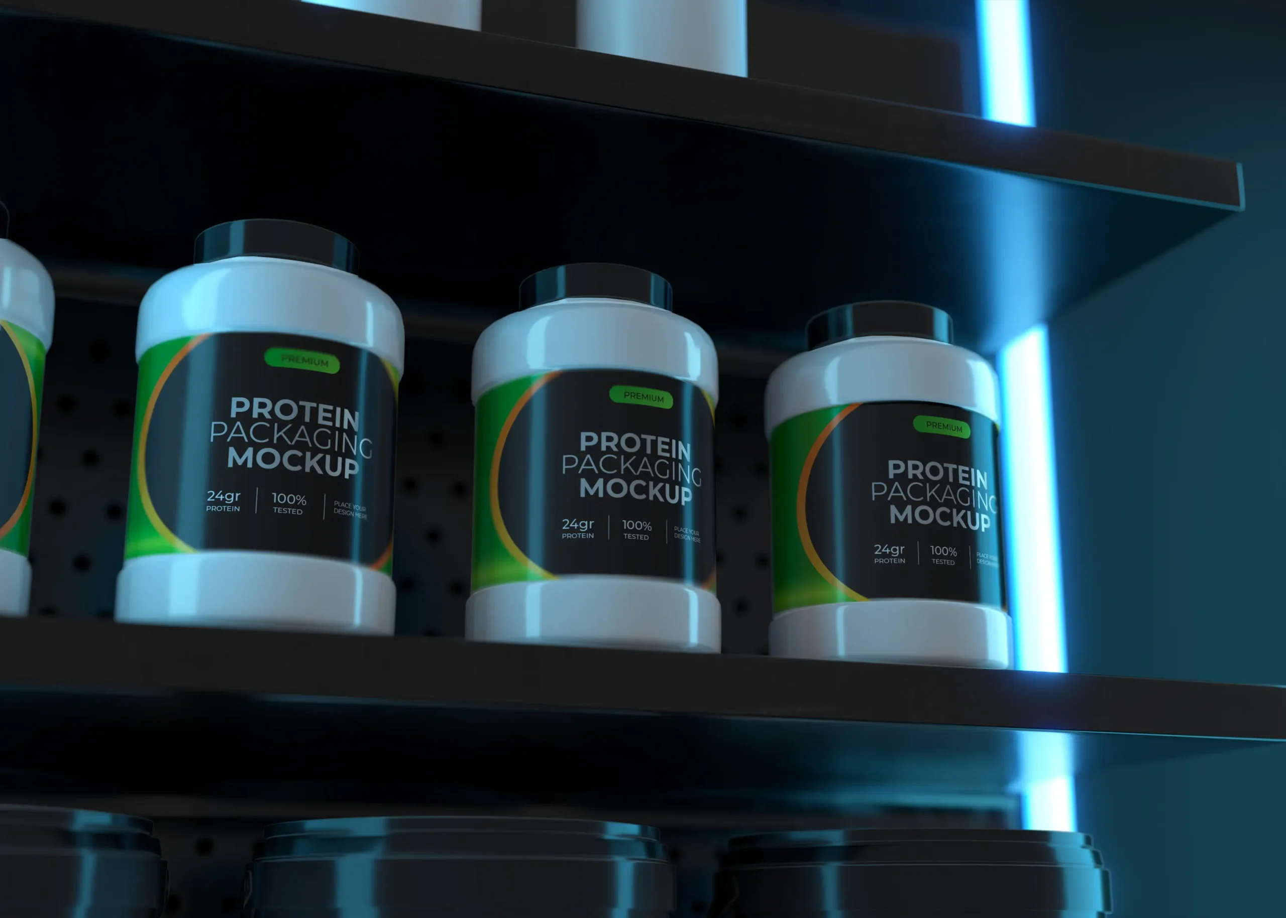 Simple Sign Mockup In Shelves With Products 13 simple sign mockup in shelves with products 11