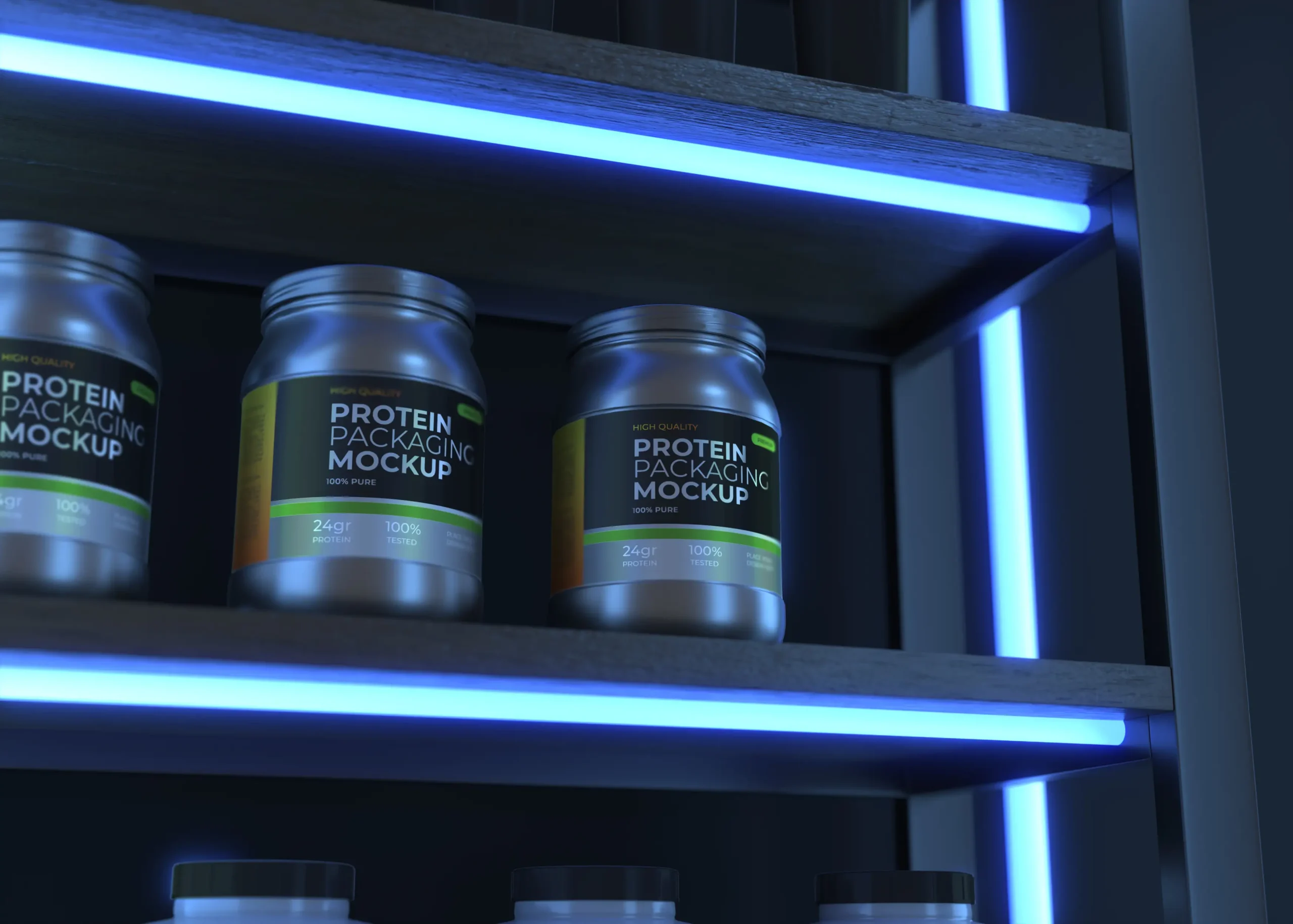 Simple Sign Mockup In Shelves With Products 19 simple sign mockup in shelves with products 18