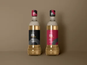 single wine bottle mockup 9