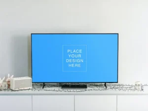 smart tv screen display mockup