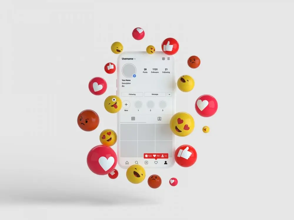 Smartphone Instagram Mockup