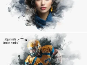 smoke dispersion photo effect mockup 2