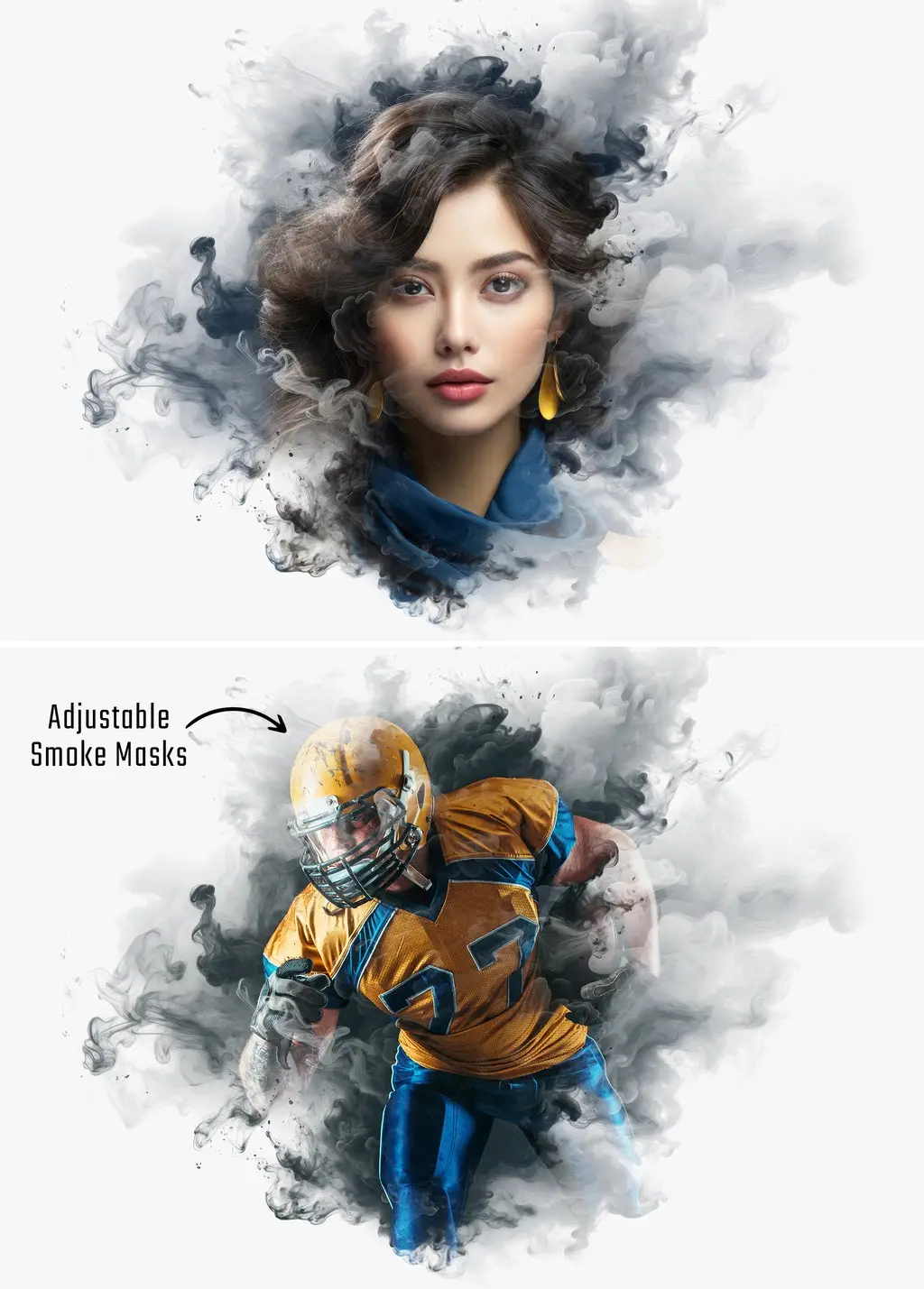 Smoke Dispersion Photo Effect Mockup