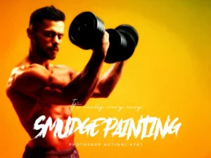 smudge painting photoshop action 8