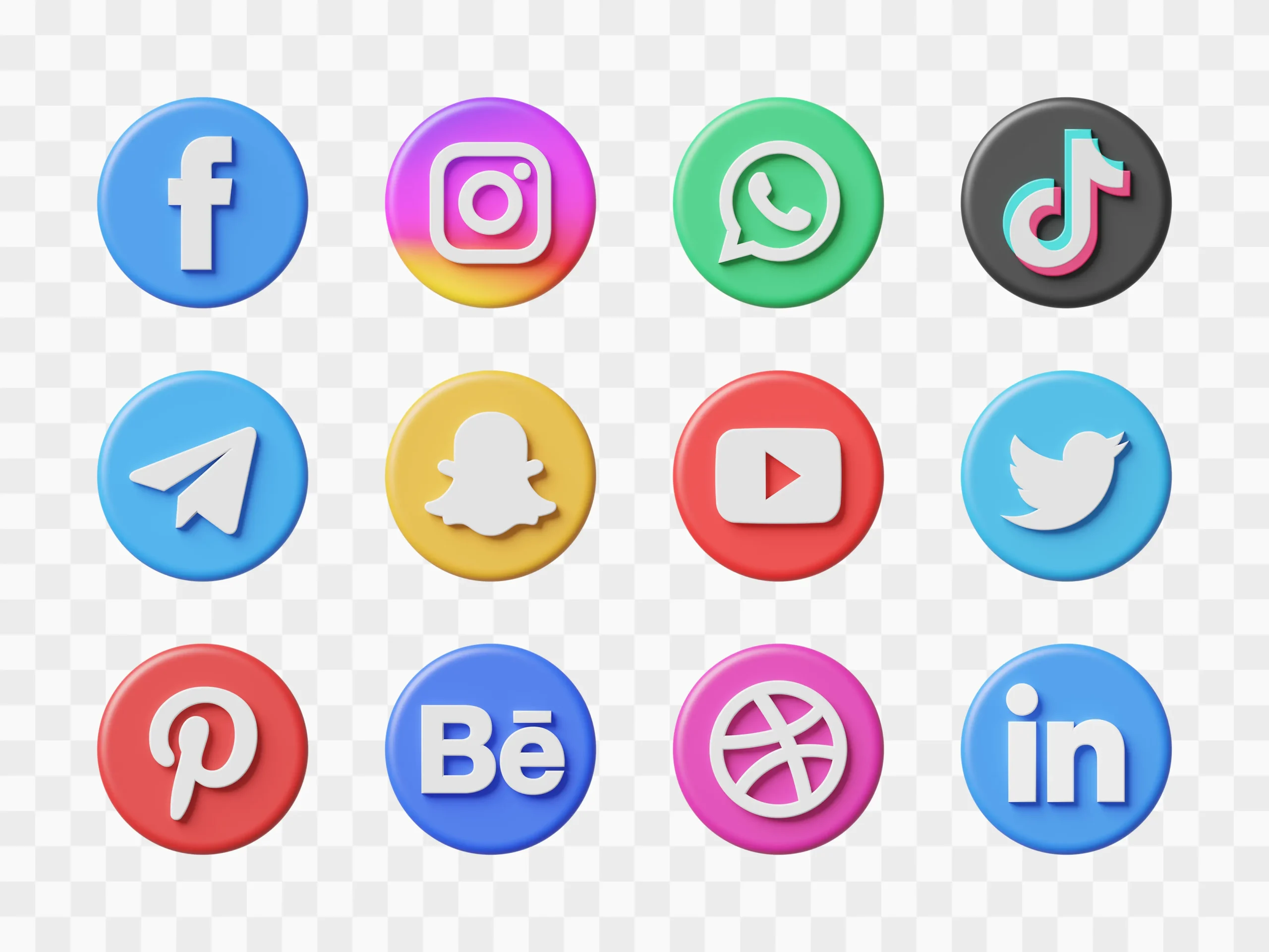 Social Media 3D Icon Collection