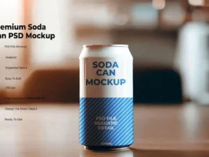soda can psd mockup
