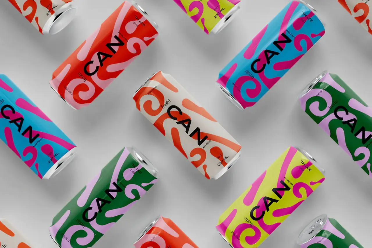 Soda Cans Mockup