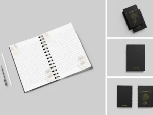 spiral book mockup
