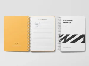 spiral notebook mockup