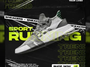 sport shoes sale for social media instagram post or square banner template design