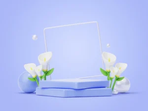 spring floral podium background