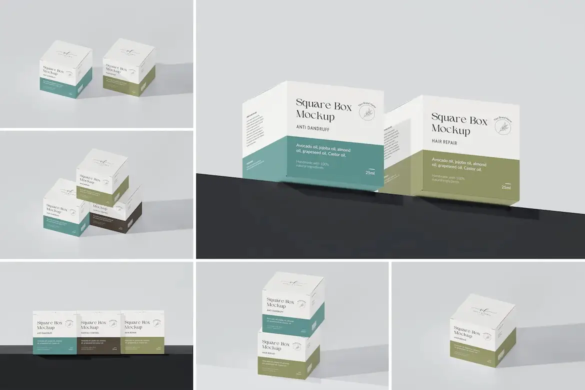 Square Box Mockup