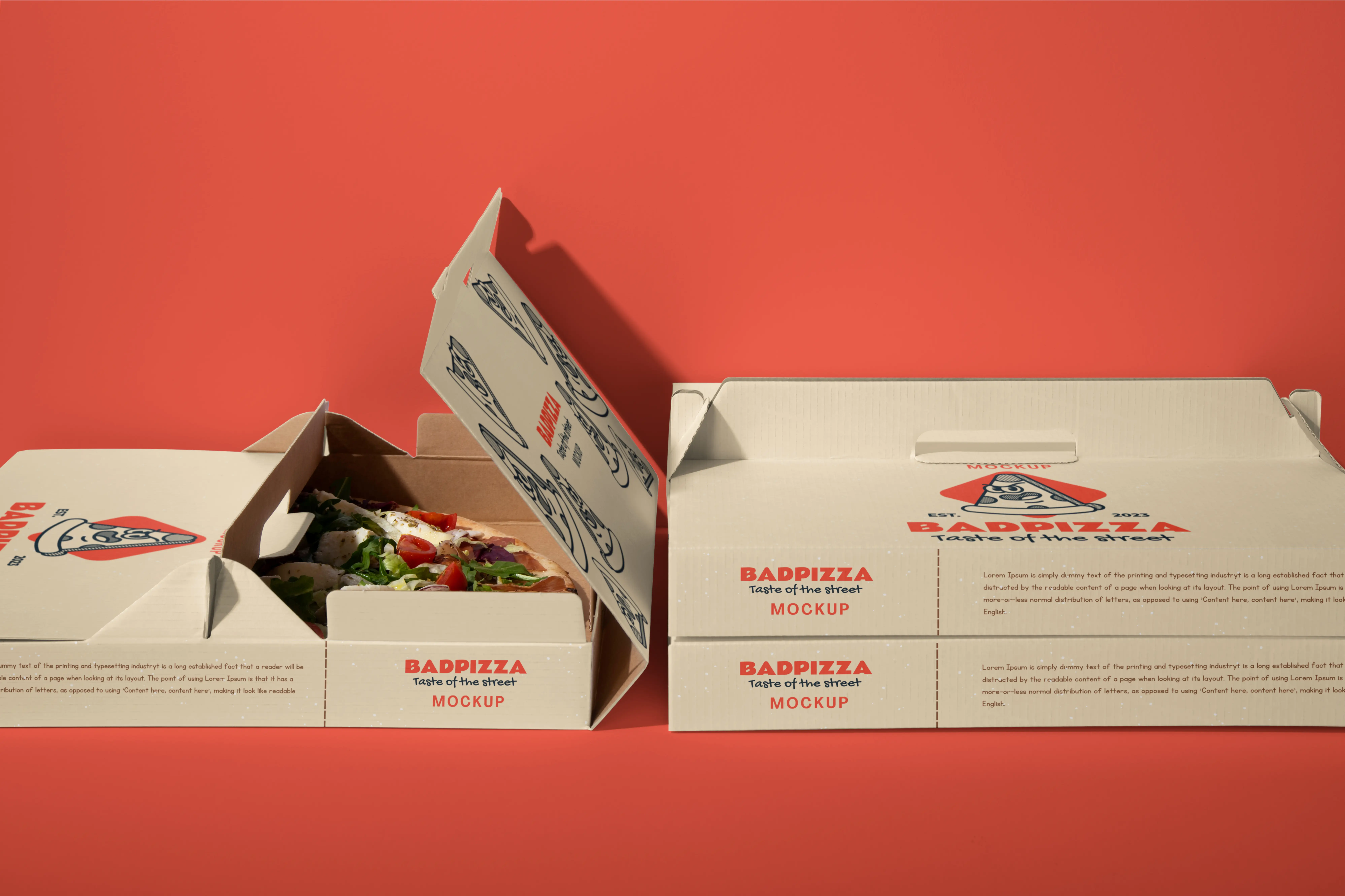 Square Box With Handle Mockup