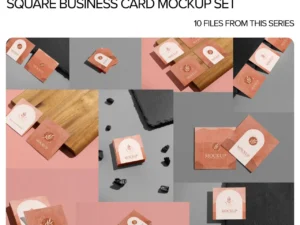 square business card mockup set 21