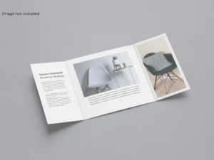 square gate fold brochure mockup