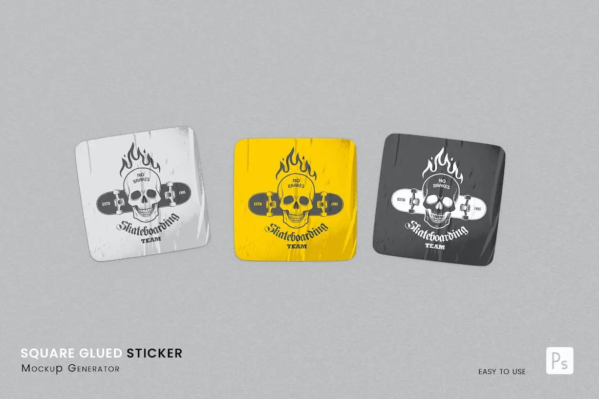 Square Glued Rounded Sticker