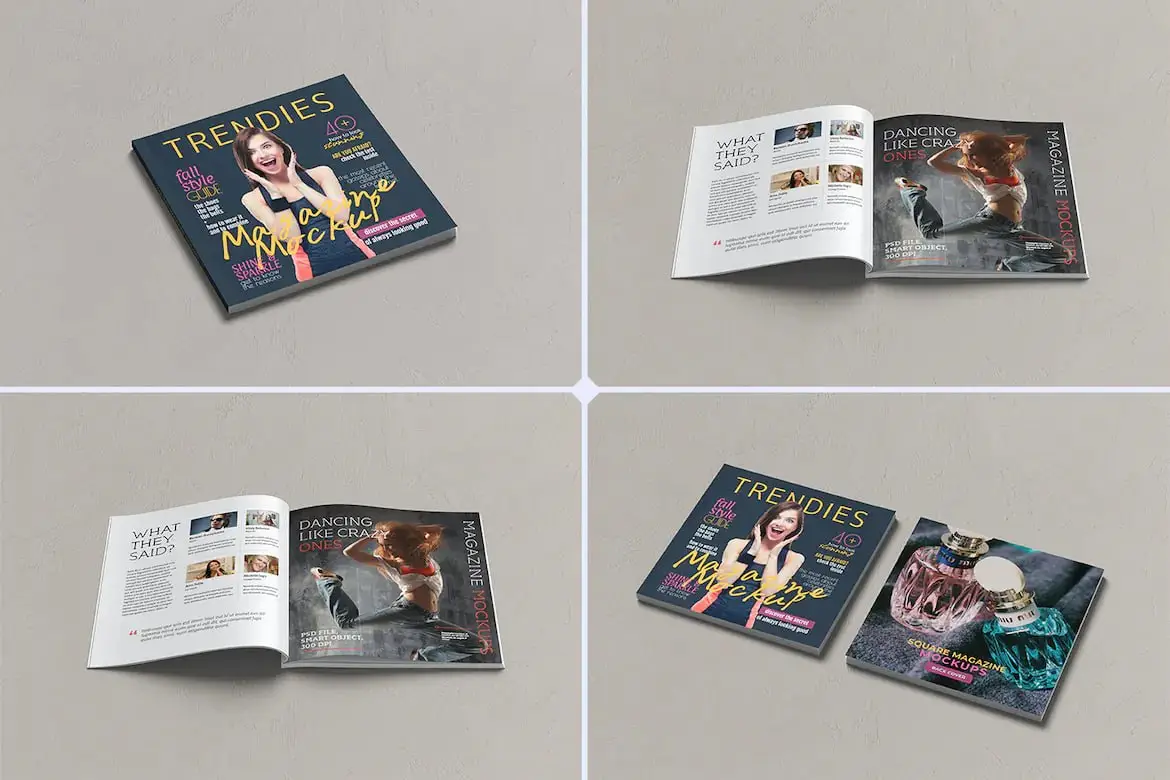 Square Magazine Mockups
