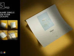 square single page flyer mockups 6