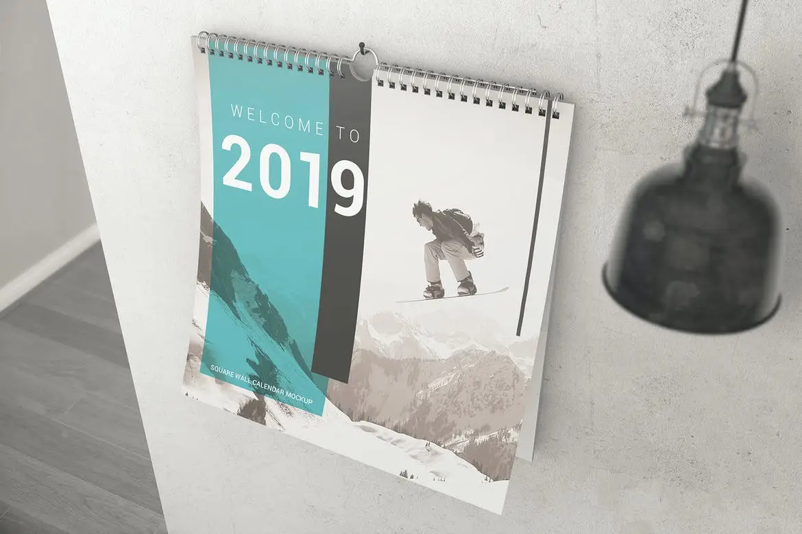 Square Wall Calendar Mockups
