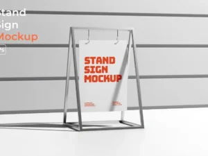 stand sign mockup
