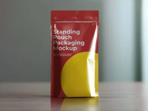 standing pouch packaging mockup