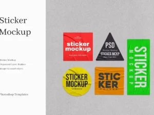 sticker mockup collection