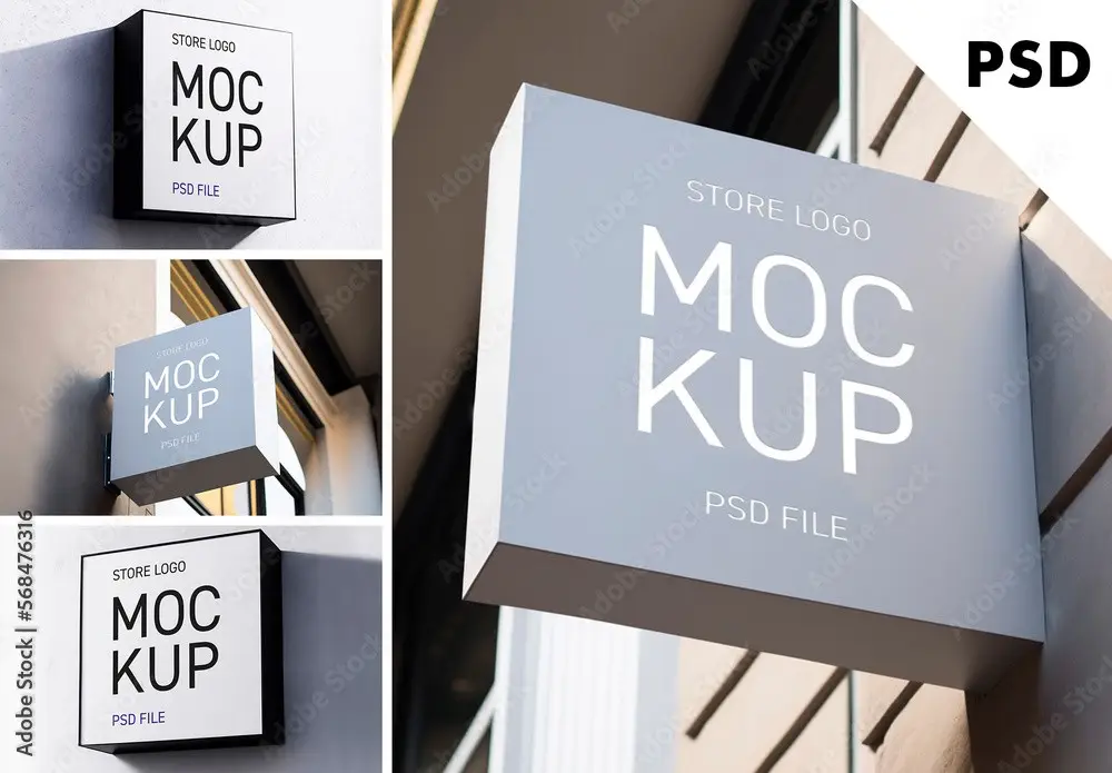 Store Logo Mockup Set