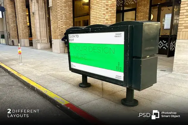 Street Ad Stand Mockup