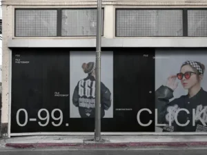 street banner mockup