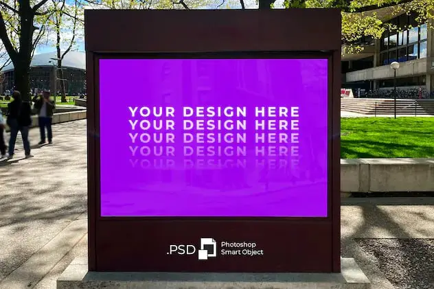 Street Billboard Sign Mockup
